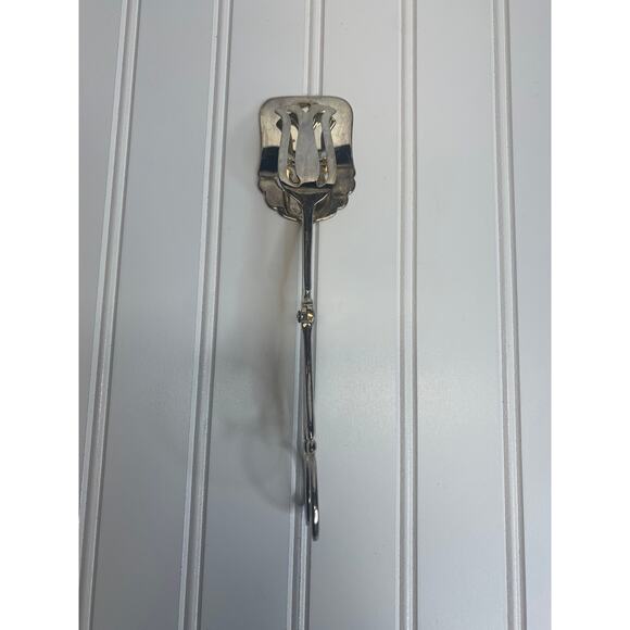 Tong Serving Ice Cheese Dessert Leonard SilverPlated 8.5" x 2" - Picture 1 of 5